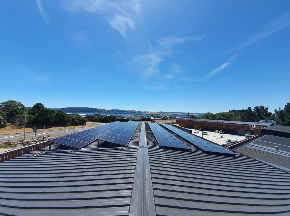 Side Picture of solar panels on a roof
