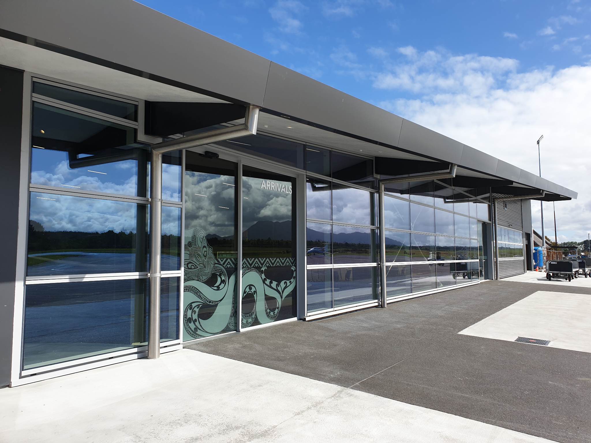 Taupo Airport Commercial Electrical Project - automatic doors and lighting